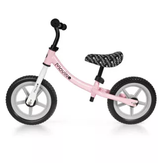 Balansoar pentru copii MOVINO Cariboo CLASSIC, roți 12'', roz-gri