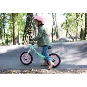 Balansoar pentru copii MOVINO Cariboo CLASSIC, roți 12'', roz-gri