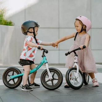 Bicicletă de echilibru pentru copii MOVINO Cariboo CLASSIC, roți de 12'', turcoaz-negru