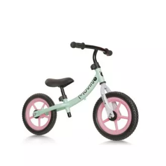 Bicicletă de echilibru pentru copii MOVINO CLASSIC, roți de 12'', turcoaz-roz