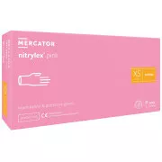 NITRYLEX PINK - Mănuși din nitril (fără pulbere) roz, 100 buc, L