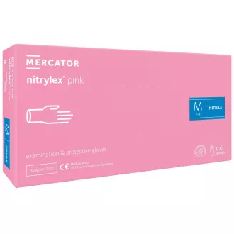 NITRYLEX PINK - Mănuși din nitril (fără pulbere) roz, 100 buc, XS