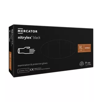 NITRYLEX BLACK - Mănuși din nitril (fără pulbere) negru, 100 buc, S