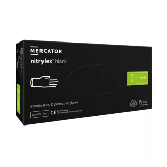 NITRYLEX BLACK - Mănuși din nitril (fără pulbere) negru, 100 buc, XL