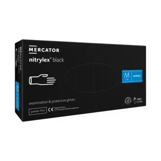 NITRYLEX BLACK - Mănuși din nitril (fără pulbere) negru, 100 buc, XS
