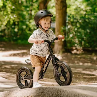 Bicicletă de echilibru pentru copii MOVINO Cariboo MAGNESIUM PRO 12", Espresso-Negru