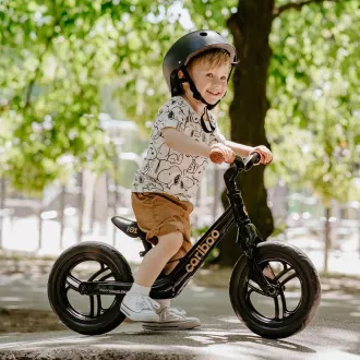 Bicicletă de echilibru pentru copii MOVINO Cariboo MAGNESIUM PRO 12", Espresso-Negru