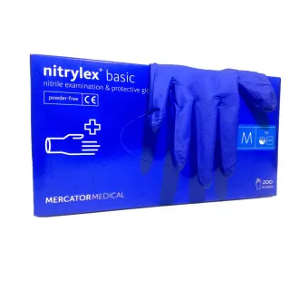 NITRYLEX BASIC - Mănuși din nitril (fără pulbere) albastru închis, 100 buc, XL