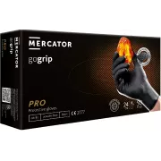 MERCATOR® GOGRIP - Mănuși de nitril, fără pudră, 50 buc, negre, L