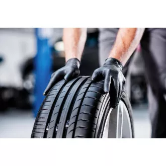 MERCATOR® GOGRIP - Mănuși din nitril, fără pudră, 50 buc, negre, XXL