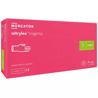 NITRYLEX MAGENTA - Mănuși de nitril (fără pudră), 100 buc, XS