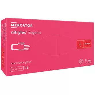 NITRYLEX MAGENTA - Mănuși de nitril (fără pudră), 100 buc, XS