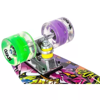 Pennyboard ENERO 56cm cu roți LED, VINTAGE