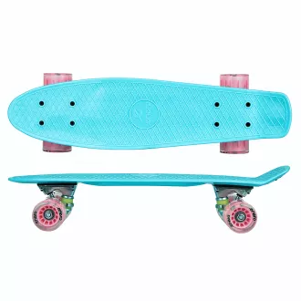 Pennyboard ENERO AZURE, 56 cm cu roti LED