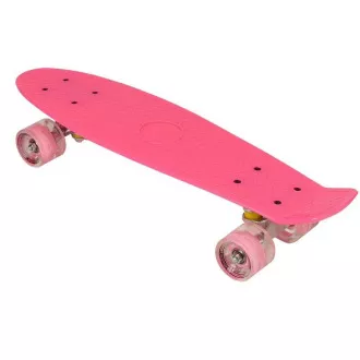 Pennyboard cu roți cu LED-uri, 56 cm PINK Pennyboard cu roți cu LED-uri, 56 cm PINK