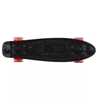 Pennyboard cu roți LED, 56 cm NEGRU/ROȘU