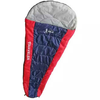 Sac de dormit ENERO CAMP, 210x80/50 cm, albastru-roșu
