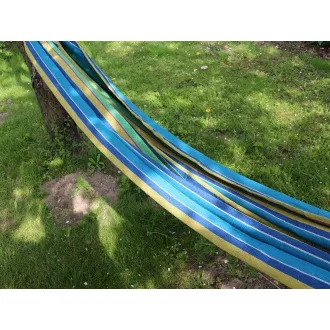 Plasa plianta din bumbac balansoar, verde-galben-albastru, 260x80cm Plasa plianta din bumbac balansoar, verde-galben-albastru, 260x80cm