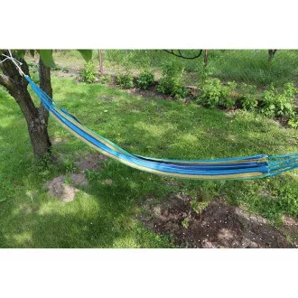 Plasa plianta din bumbac balansoar, verde-galben-albastru, 260x80cm Plasa plianta din bumbac balansoar, verde-galben-albastru, 260x80cm