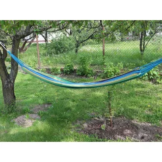 Plasa plianta din bumbac balansoar, verde-galben-albastru, 260x80cm Plasa plianta din bumbac balansoar, verde-galben-albastru, 260x80cm