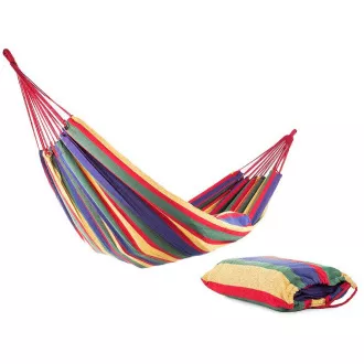 Hamac din bumbac, roșu-violet, dublu - 270x150cm Hamac din bumbac, roșu-violet, dublu - 270x150cm
