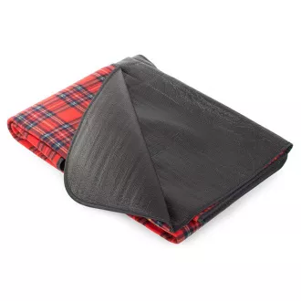 Pătură de picnic cu strat inferior impermeabil 150x200 cm, în carouri roșii