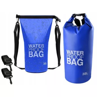 Sac uscat impermeabil 30 l, albastru