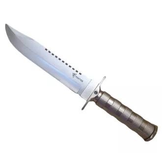 Cuțit tactic MILITARY FINKA SURVIVAL 35 cm negru/argintiu, Negru