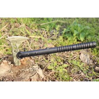 Topor cu o singură mână (tomahawk), 38 cm, camuflaj, verde