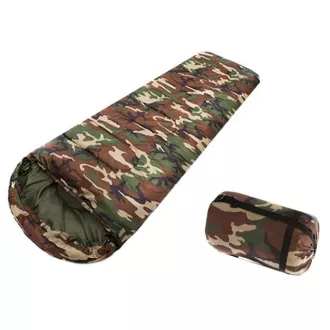 Sac de dormit pentru drumeții, 210x75cm, camuflaj