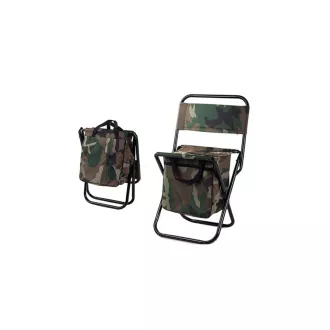 Scaun pliabil de pescuit cu spațiu de depozitare, camuflaj Scaun pliabil de pescuit cu spațiu de depozitare, camuflaj
