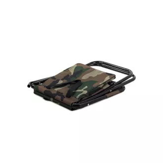 Scaun pliabil de pescuit cu spațiu de depozitare, camuflaj Scaun pliabil de pescuit cu spațiu de depozitare, camuflaj