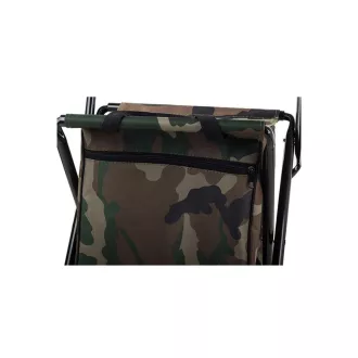 Scaun pliabil de pescuit cu spațiu de depozitare, camuflaj Scaun pliabil de pescuit cu spațiu de depozitare, camuflaj