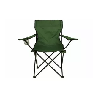 Scaun pliabil de camping, negru, verde