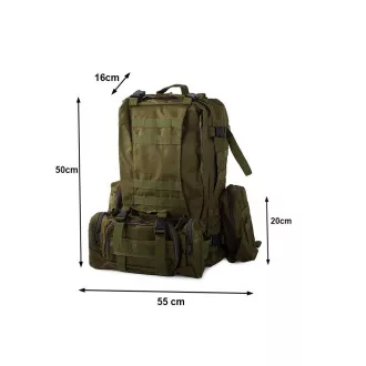 Rucsac de camuflaj Lynx, camuflaj militar - 48,5 l, camuflaj deșert