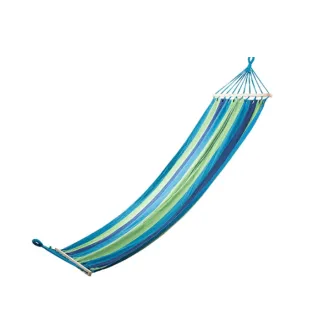 Hamac din bumbac NET, albastru-verde, cu cadru - 200x80 cm Hamac din bumbac NET, albastru-verde, cu cadru - 200x80 cm