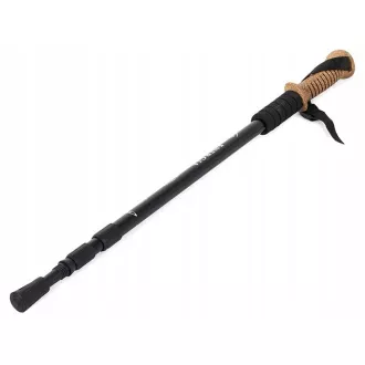 Bețe de trekking pentru mers nordic cu mâner ergonomic din plută, 135 cm, 2 buc, negru