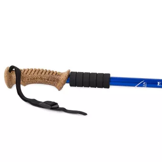 Bețe de trekking pentru mers nordic cu mâner ergonomic din plută, 135 cm, 2 buc, negru