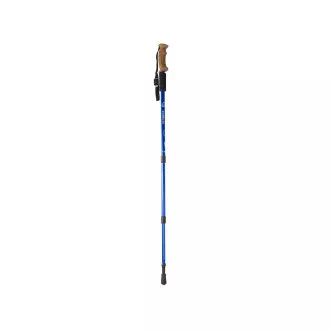 Bețe de trekking pentru mers nordic cu mâner ergonomic din plută, 135 cm, 2 buc, albastru