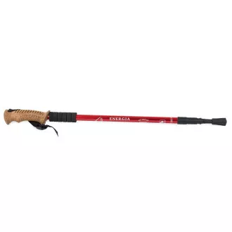 Bețe de trekking pentru mers nordic cu mâner ergonomic din plută, 135 cm, 2 buc, albastru