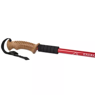 Bețe de trekking pentru mers nordic cu mâner ergonomic din plută, 135 cm, 2 buc, albastru