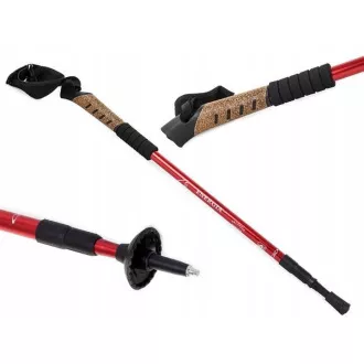 Bețe de trekking pentru mers nordic cu mâner din plută, 135 cm, 2 buc, negru Bețe de trekking pentru mers nordic cu mâner din plută, 135 cm, 2 buc, negru