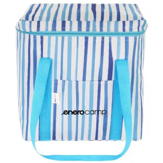 Geantă termică ENERO CAMP 32x25x35 cm, 28 l, dungi albastre