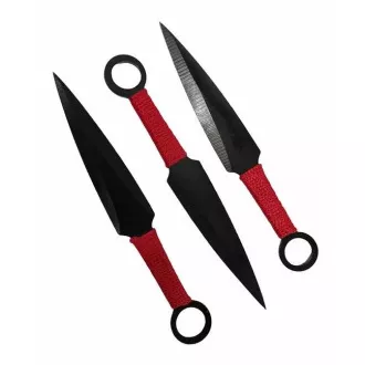 FOXTER Set de cuțite de aruncat cu mâner împletit, 17,5 cm 3 buc. FOXTER Set de cuțite de aruncat cu mâner împletit, 17,5 cm 3 buc.