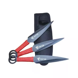 FOXTER Set de cuțite de aruncat cu mâner împletit, 17,5 cm 3 buc. FOXTER Set de cuțite de aruncat cu mâner împletit, 17,5 cm 3 buc.