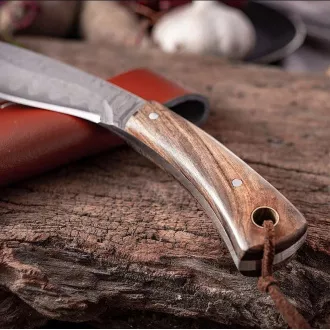 Cuțit turistic cu lamă decorată KUKRI, 19 cm