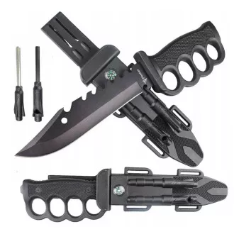 Cuțit tactic militar BOWIE cu mâner din alamă, 33 cm