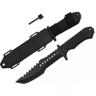 Cuțit militar de supraviețuire cu cremene, 31 cm