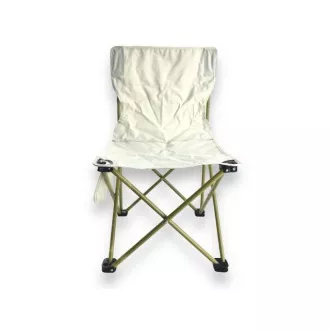 Scaun mare pliabil de camping 40x40x68 cm, Alb