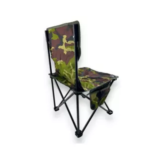 Scaun mare pliabil de camping 40x40x68 cm, verde camuflaj